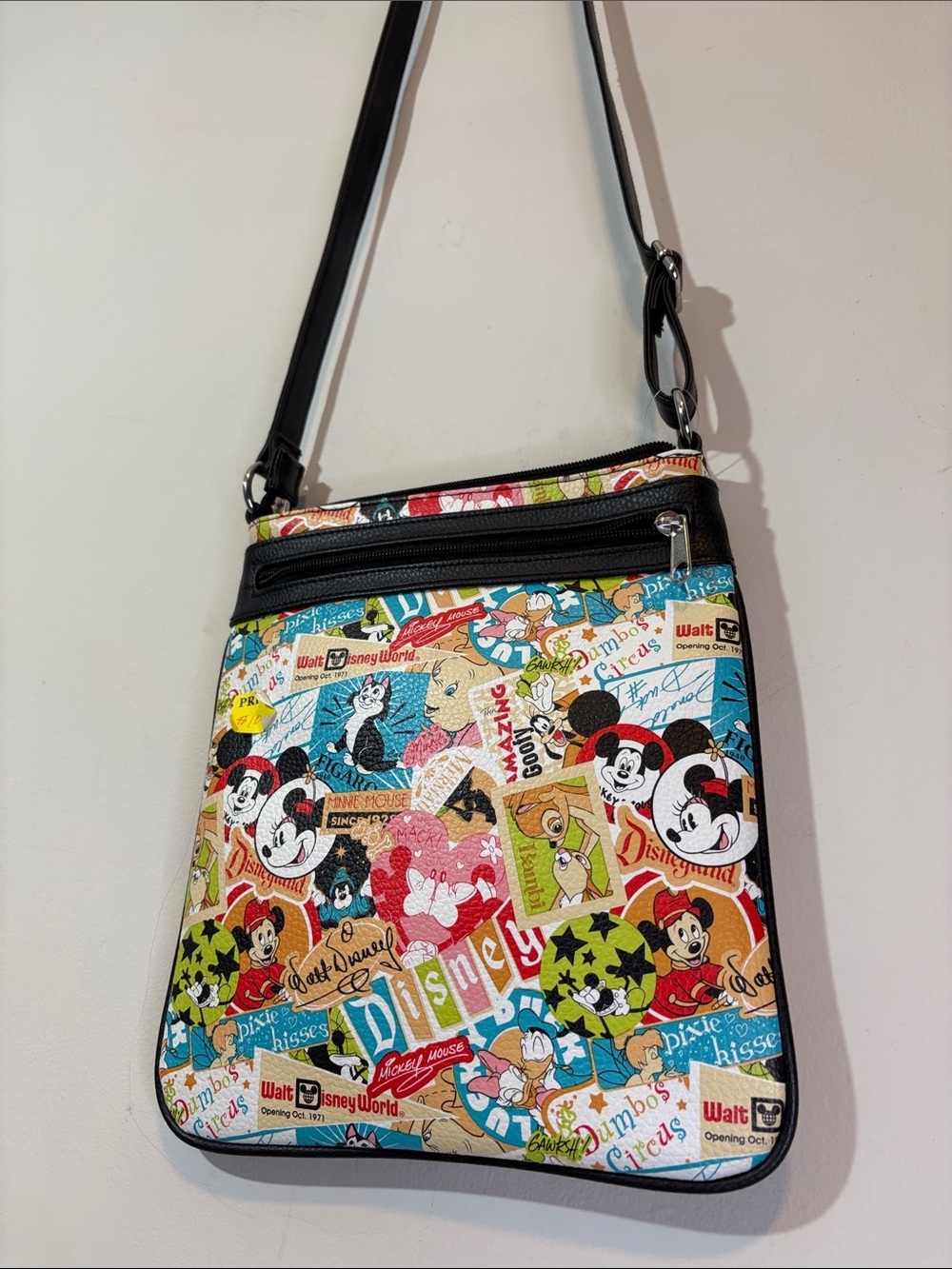 Disney Parks Mickey Mouse Exclusive Classic Collage Pattern Crossbody Handbag
